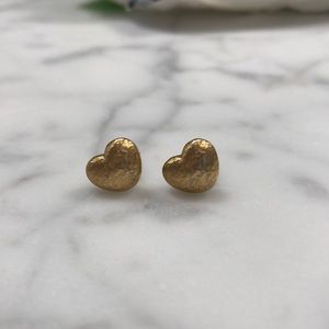 Brighton hammered gold stud earrings
